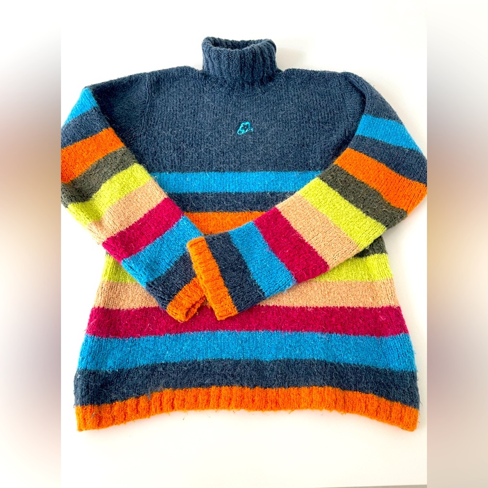 Poivre Blanc French colorful warm sweater.